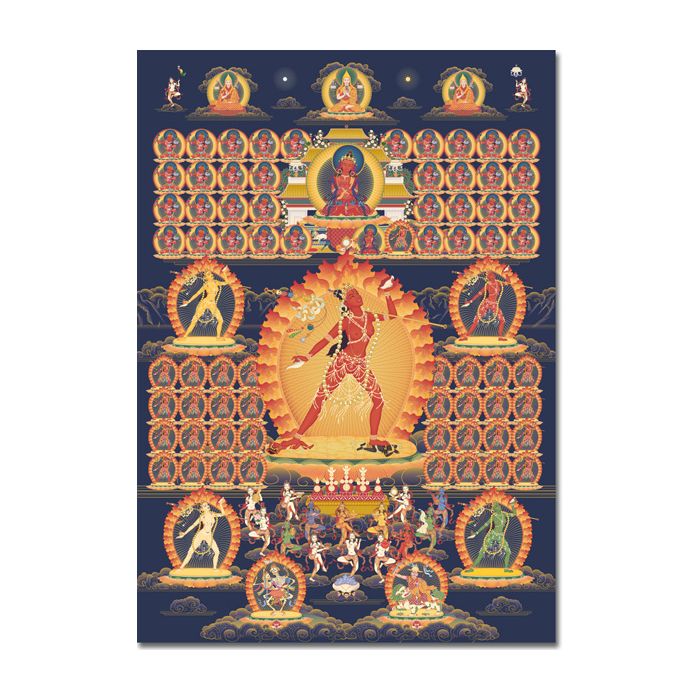 Vajrayoguini 7 (Gurus del linaje y Dakinis)
